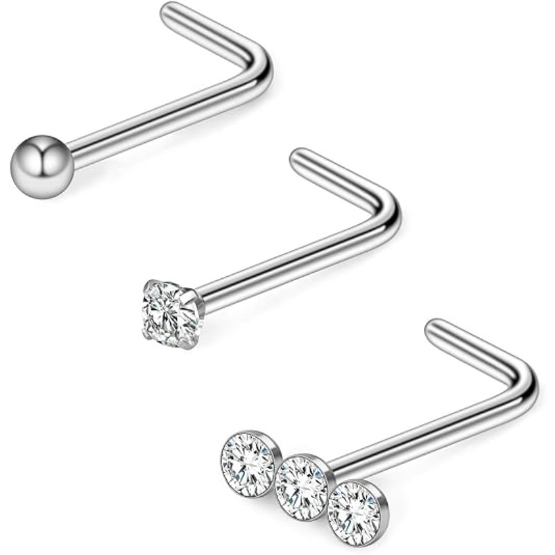 3PCS 20G Surgical Steel Triple - đánh giá và giá Body Jewelry Surgical Steel