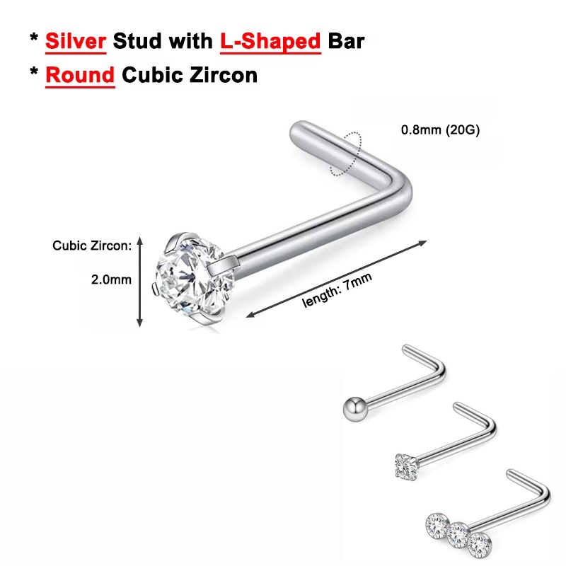3PCS 20G Surgical Steel Triple - đánh giá và giá Body Jewelry Surgical Steel