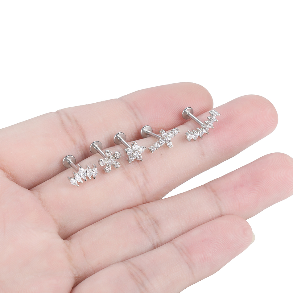 1 Máy Tính Hoa Tragus Xuyên Bô - đánh giá và giá Body Jewelry Surgical Steel