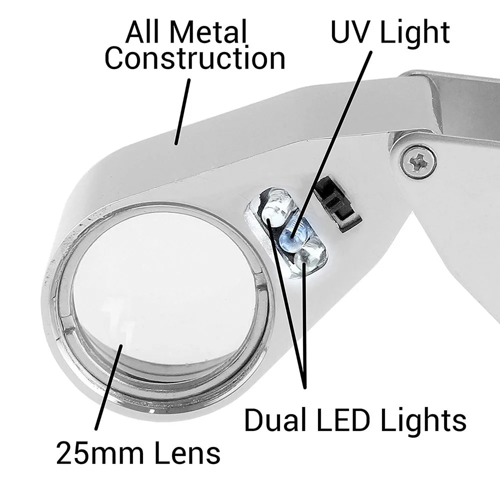 40X Illuminated Jeweler Loupe  - đánh giá và giá Body Jewelry Repair