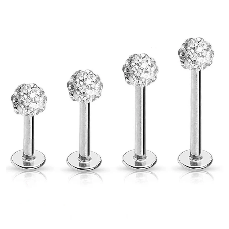 4PCS 16G Surgical Steel Lip La - đánh giá và giá Body Jewelry Surgical Steel