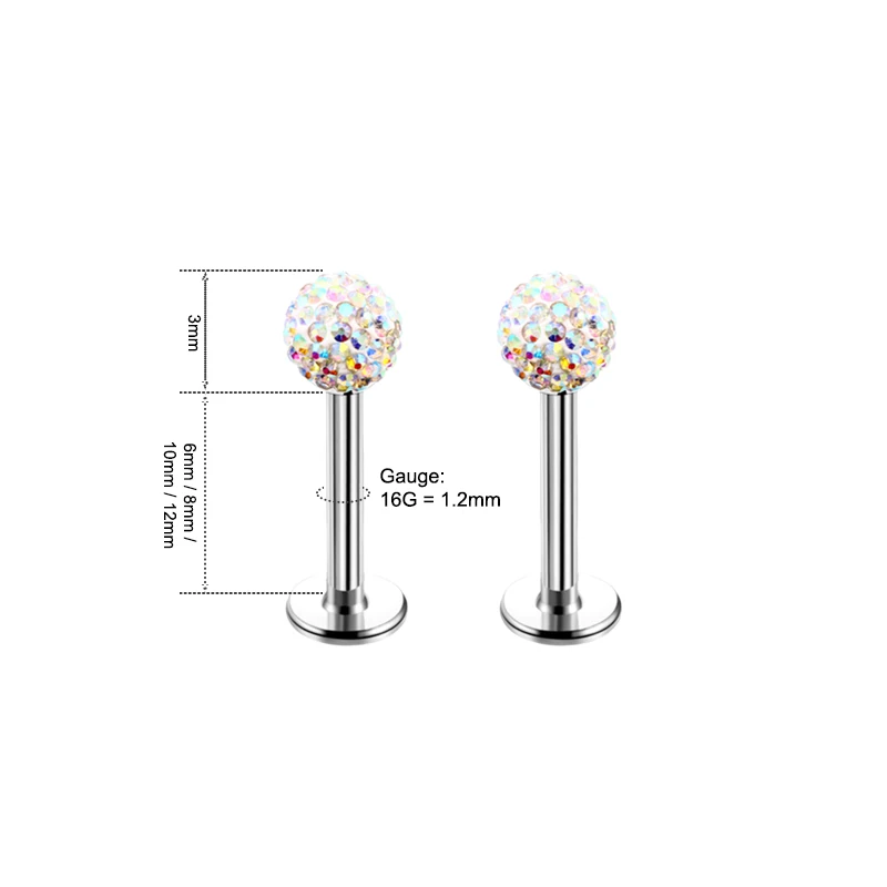 4PCS 16G Surgical Steel Lip La - đánh giá và giá Body Jewelry Surgical Steel
