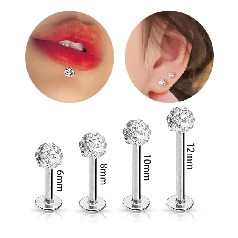 4PCS 16G Surgical Steel Lip La - đánh giá và giá Body Jewelry Surgical Steel