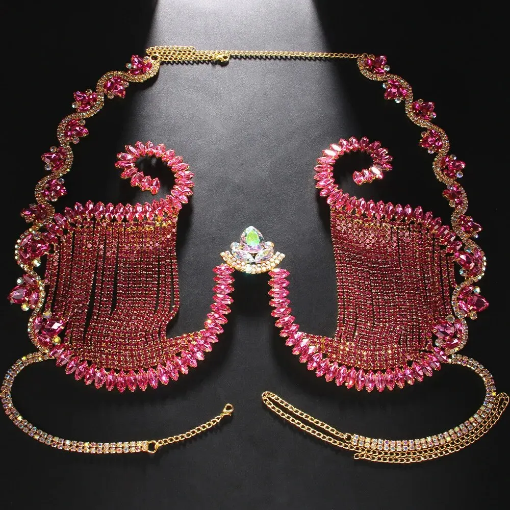 Rave Pink Crystal Chest Bracke - đánh giá và giá Body Jewelry Retainers