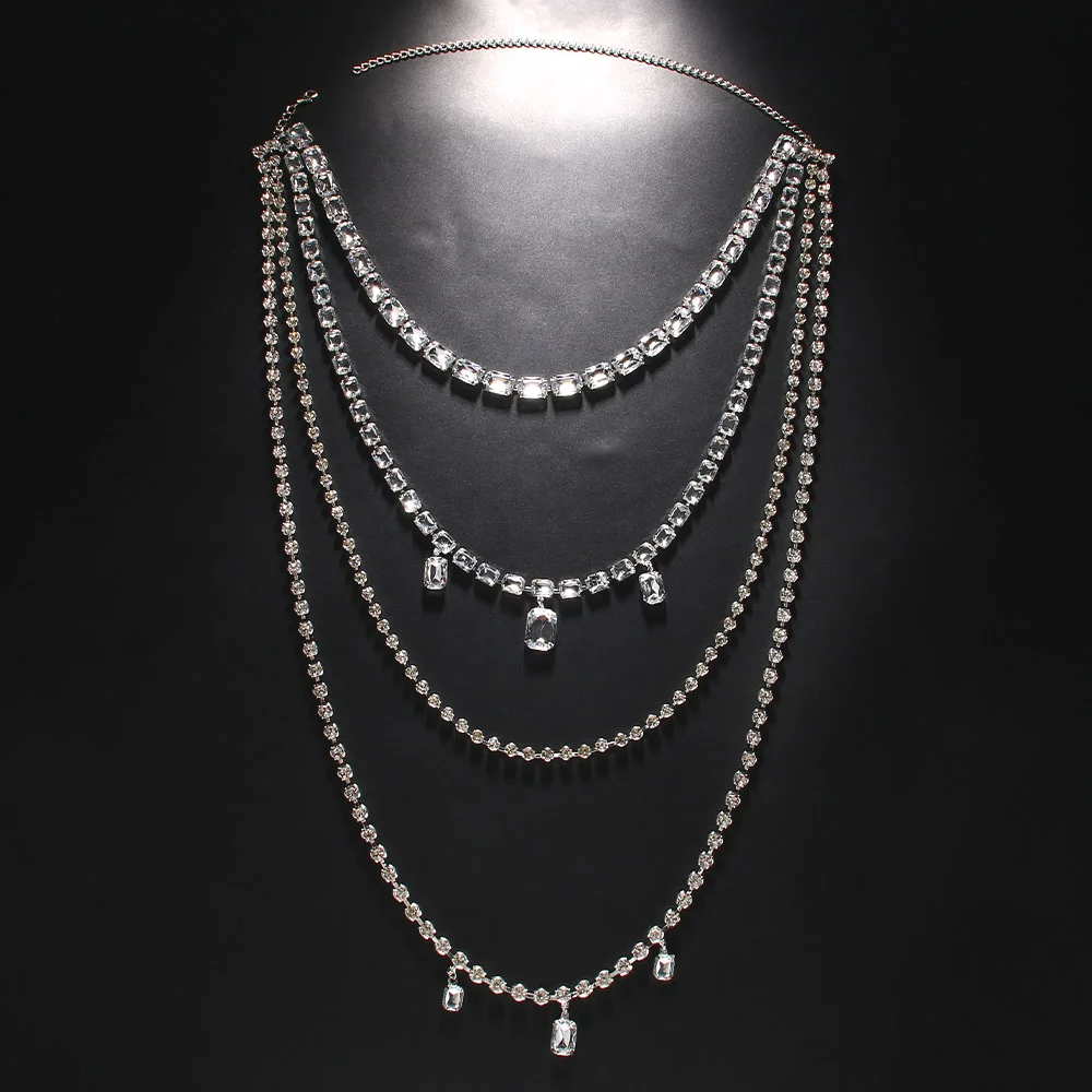 Shine Rhinestone Long Tassel B - đánh giá và giá Body Jewelry Necklace