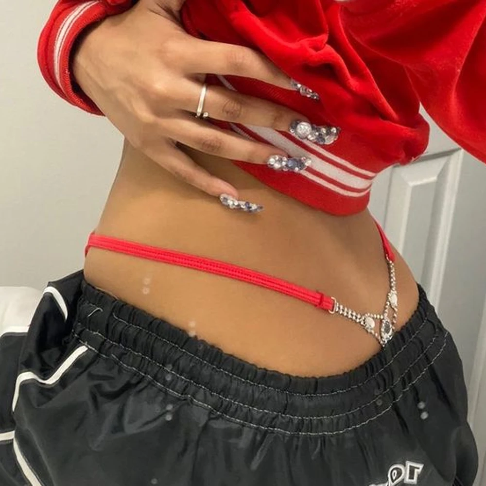 Sexy Round Rhinestone Thong Ad - đánh giá và giá Body Jewelry Retainers