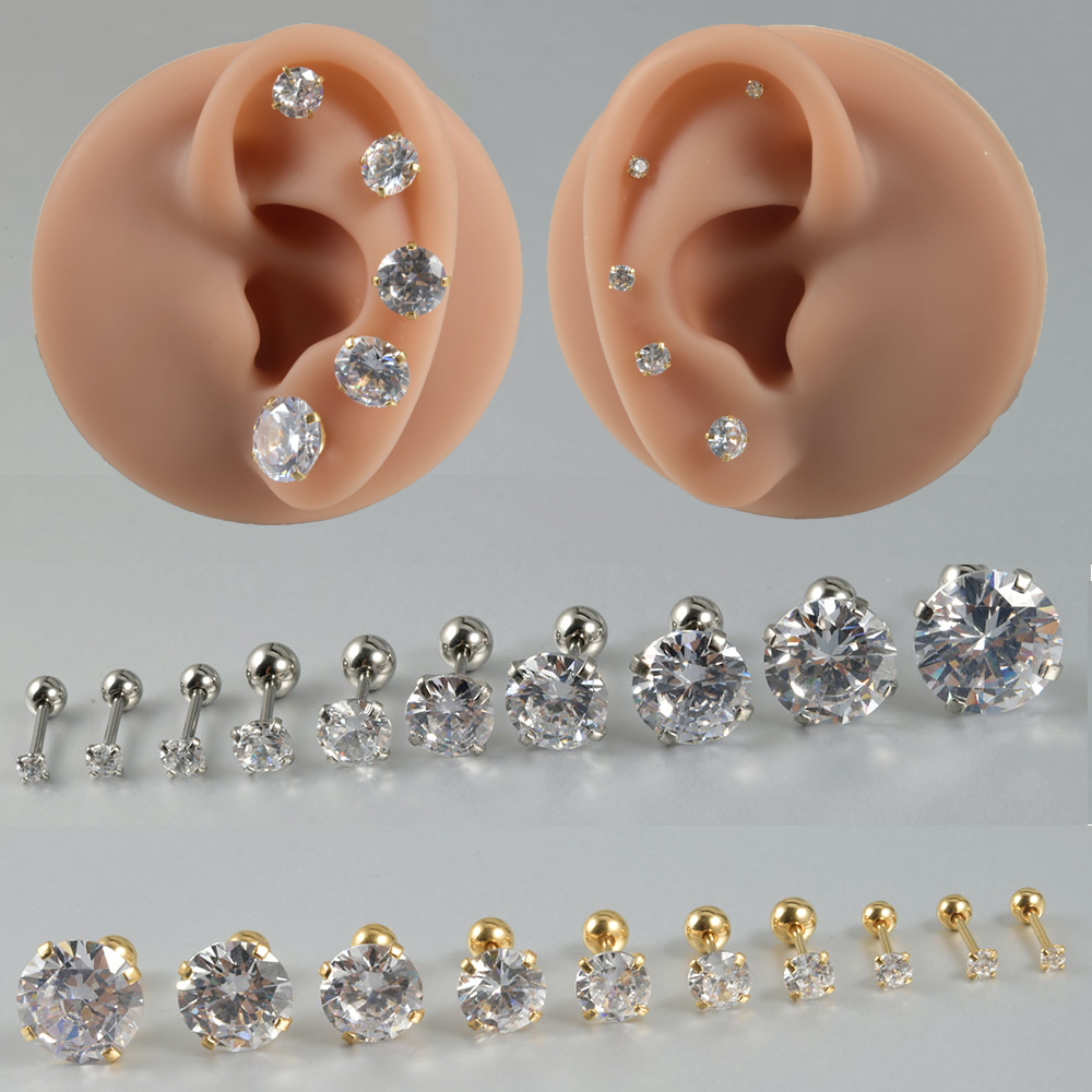 1Pair Surgical Steel Catch Rou - đánh giá và giá Body Jewelry Surgical Steel